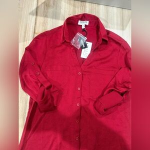 Express Women’s Bold Red Casual Shirt